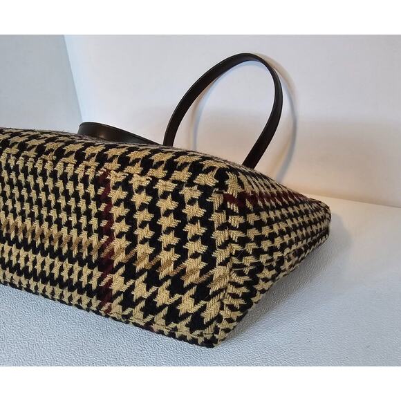 Lauren Ralph Lauren Vintage Wool Houndstooth Tote - Picture 6 of 12